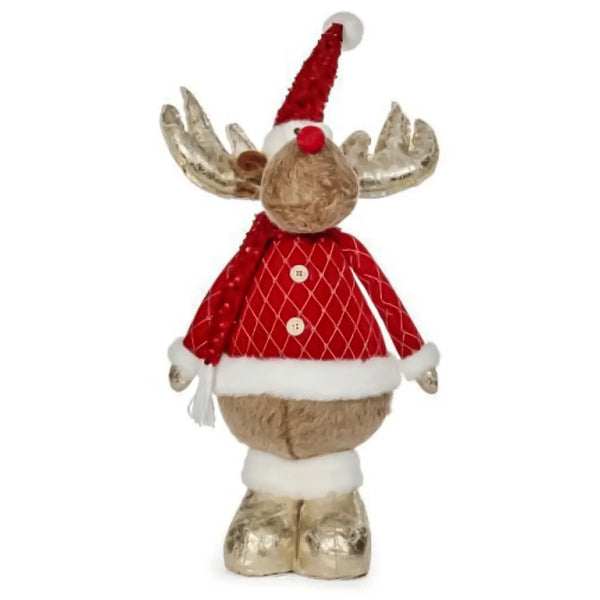Three Kings Golden Cupid Christmas Reindeer Plush - 65cm