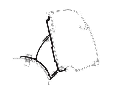 Thule 4200 Adaptor Brackets - VWT5/T6/T6.1 RHD FIXED