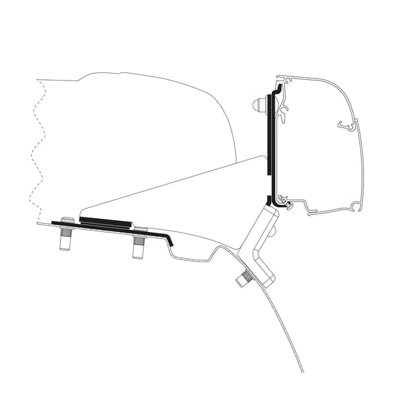 Thule 4200 Adaptor Brackets - Mercedes Vito/V-class LHD with SCA Lift Roof 152