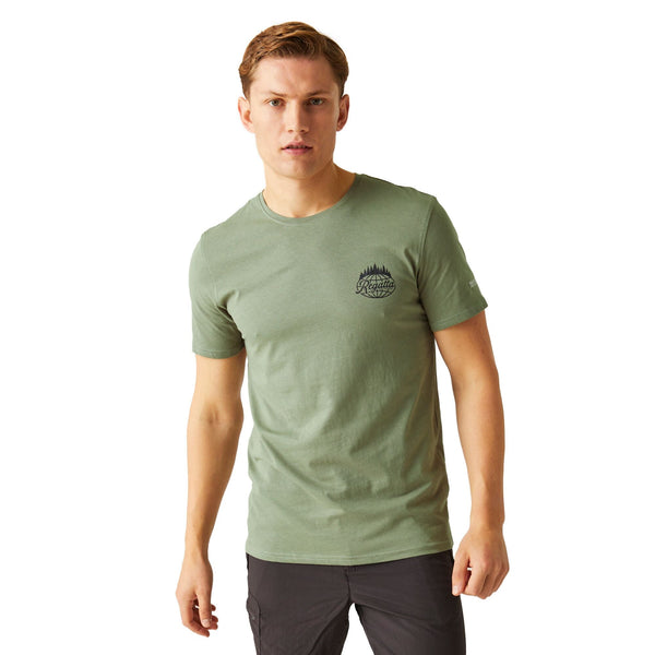 Regatta Men's Breezed IV Graphic Print T-Shirt - Agave Green