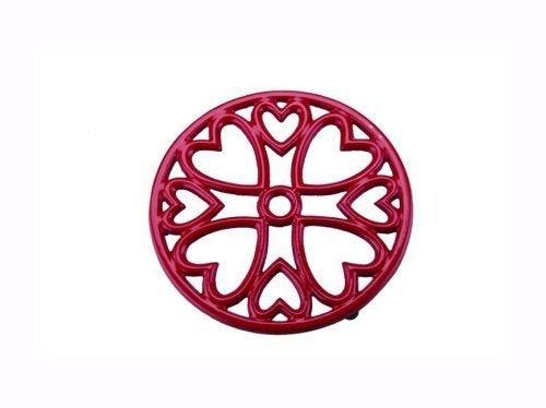 Apollo Cast Iron Round Trivet - Red