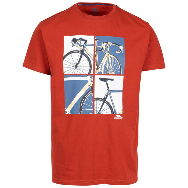 Trespass Men's Casual Printed T-Shirt Chowder - Salsa
