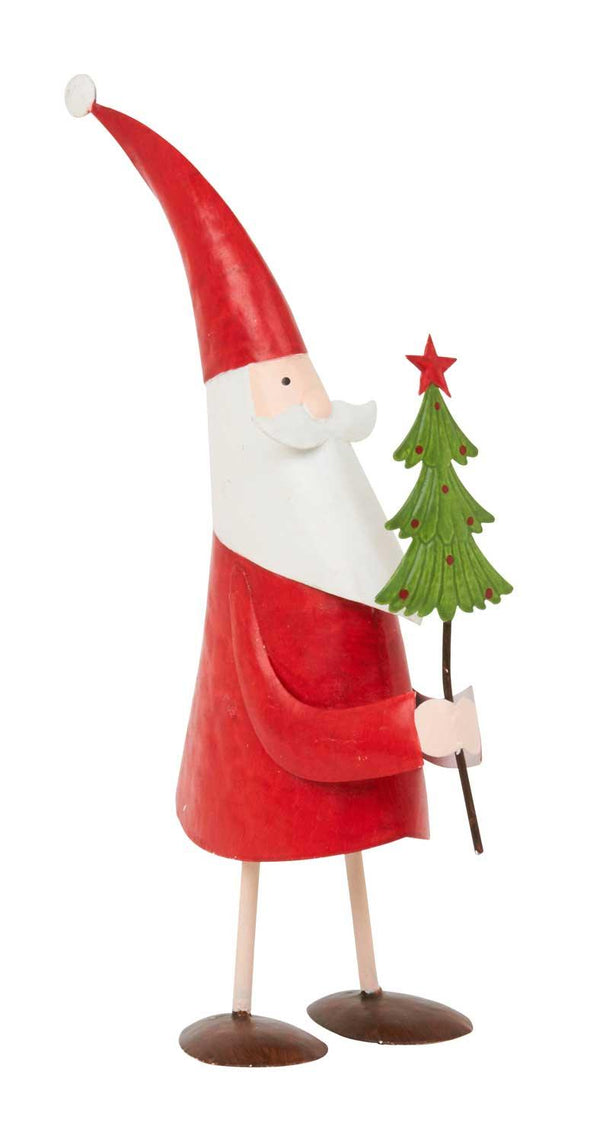 Christmas Santa Figure with Tree - 28cm Tall