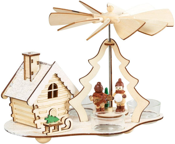 Christmas Tealight Pyramid Smokehouse Incense Burner - Winter Children