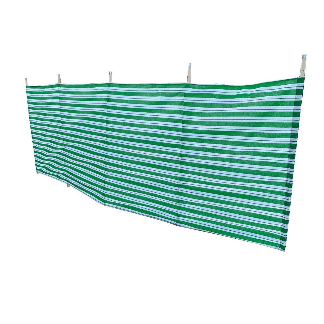 Deluxe 345cm 5 Pole Windbreak with Awning Channel Fitting - Green - Towsure