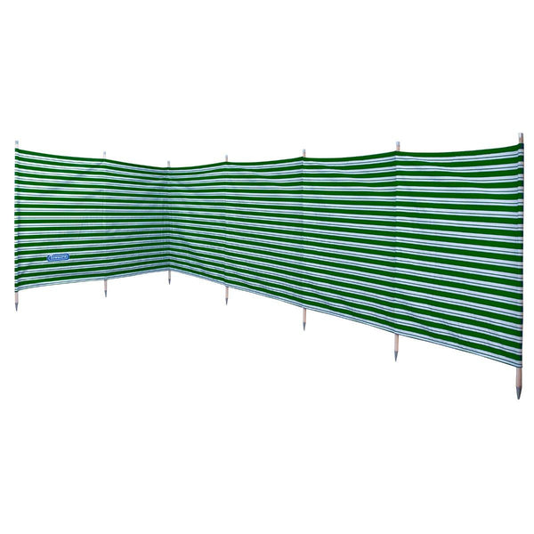 Deluxe 520cm 7 Pole Windbreak with Awning Channel Fitting - Green