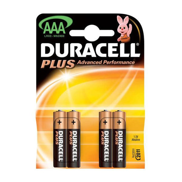 Duracell Plus AAA (LR03 / MN2400) Batteries - Pack Of 4