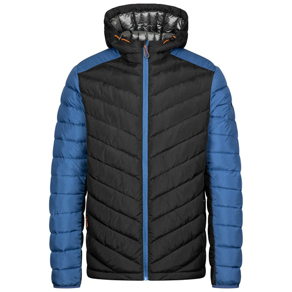 Trespass Men's Eriska Hooded Jacket - Black with Blue trim