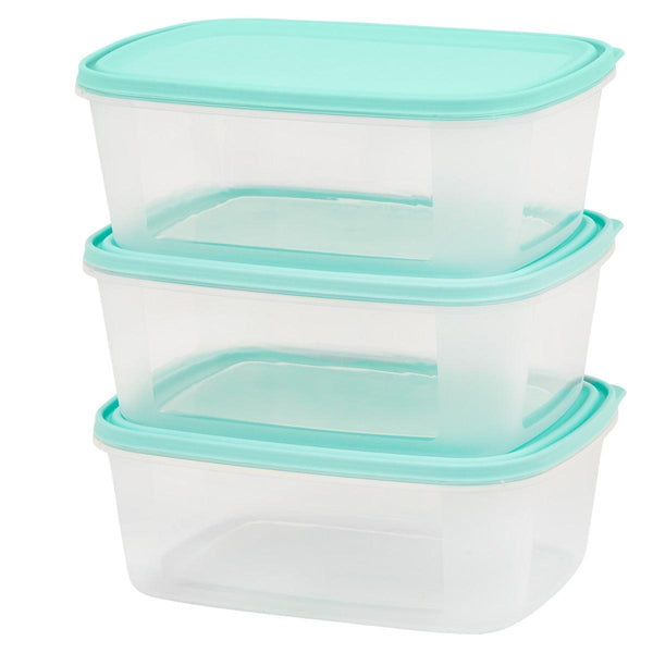 Everyday 2 Litre Plastic Food Box Containers - Set of 3
