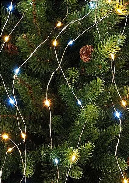 Festive Branch Light Silver Wire White/Warm White 200cm