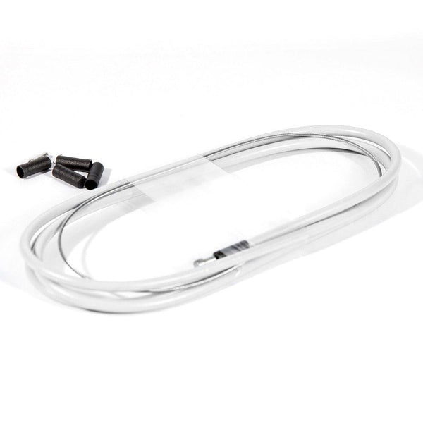 Fibrax Stainless Brake Cable & White Outer - Pear Nipple