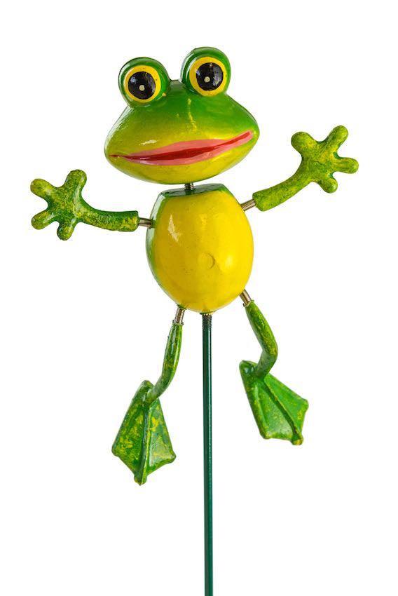 Fountasia Metal Wobbler Frog Ornament