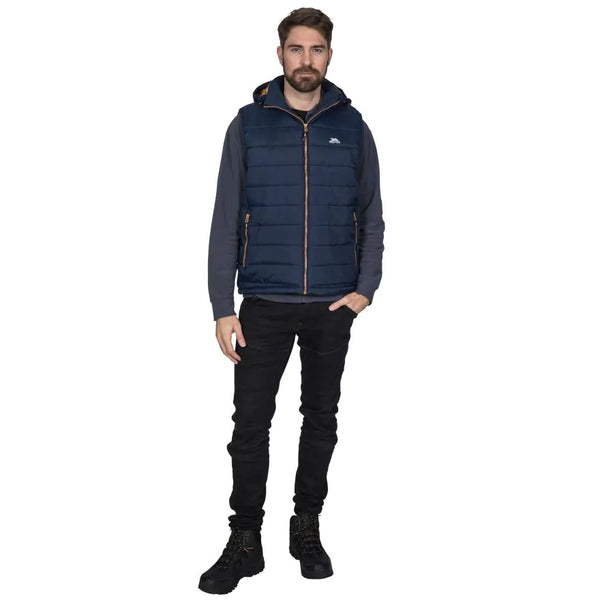 Trespass Mens Hooded Gilet Franklyn - Navy