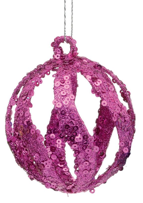 Glitter Cut-Out Christmas Bauble (Single, Assorted Colours)