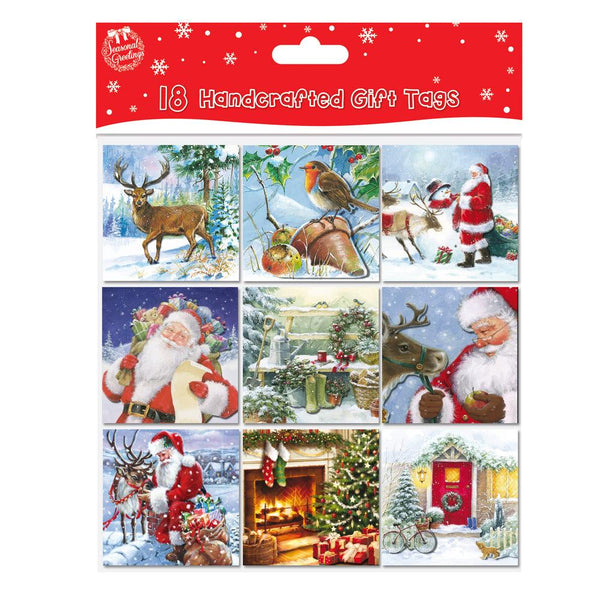 Handcrafted Christmas Gift Tags- Pack of 18