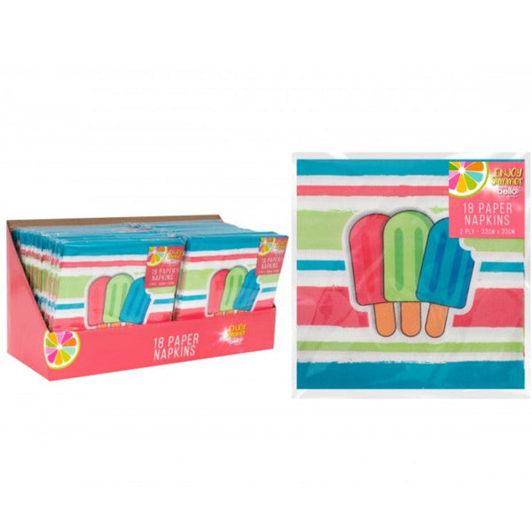 Lolly Pop Paper Napkins - Pack Of 18