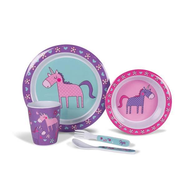 Kampa Unicorns Childrens Melamine Set