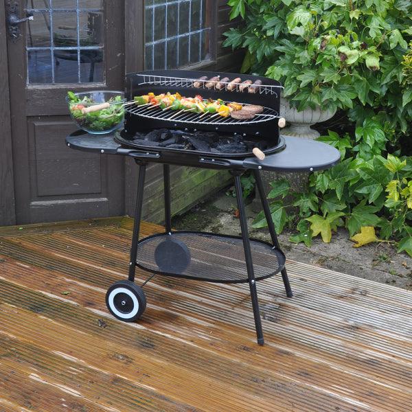 Kingfisher Oval Trolley Charcoal Barbecue