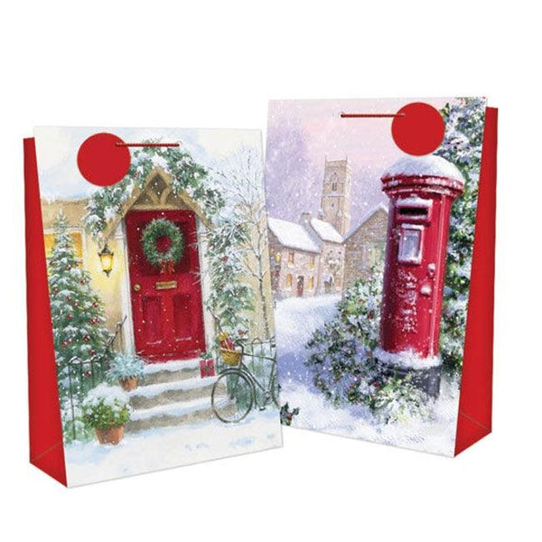 Large Christmas Gift Bag - Snowy Scene