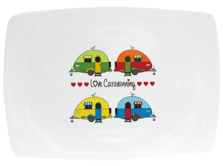Love Caravanning Melamine Serving Platter - Break Resistant Camping Tableware
