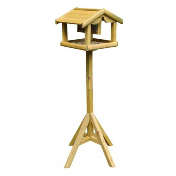 Nature's Market Wooden Bird Table with Nut Feeder