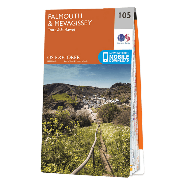OS Explorer Map 105 - Falmouth & Mevagissey Truro & St Mawes