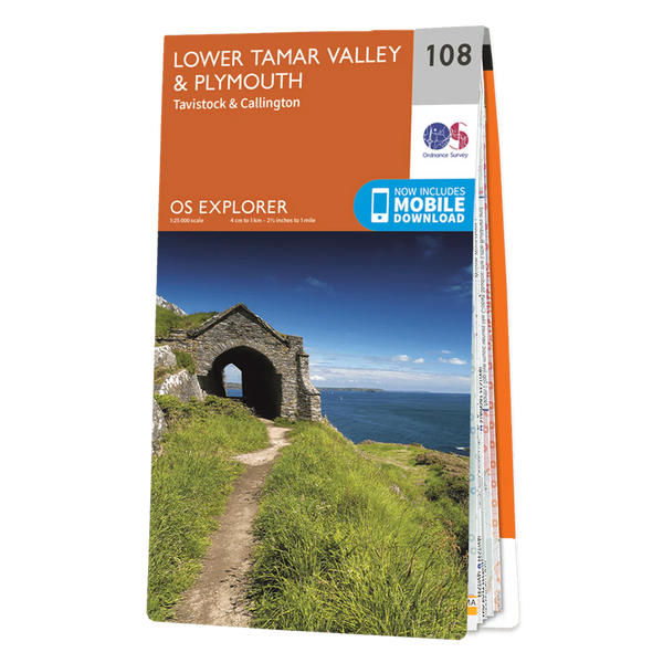 OS Explorer Map 108 - Lower Tamar Valley & Plymouth Tavistock & Callington
