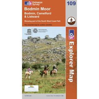 OS Explorer Map 109 - Bodmin Moor Bodmin Camelford & Liskeard