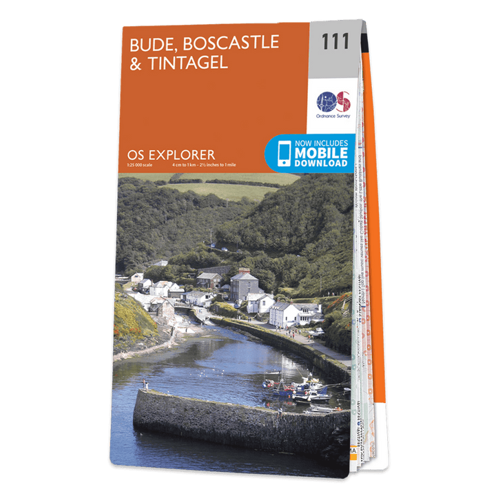 OS Explorer Map 111 - Bude Boscastle & Tintagel - Towsure