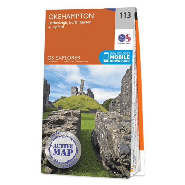 OS Explorer Map 113 - Okehampton Hatherleigh North Tawton & Lapford