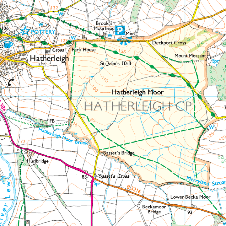 OS Explorer Map 113 - Okehampton Hatherleigh North Tawton & Lapford - Towsure