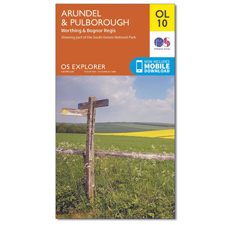 OS Explorer Map 121 - Arundel & Pulborough Worthing & Bognor Regis - Towsure