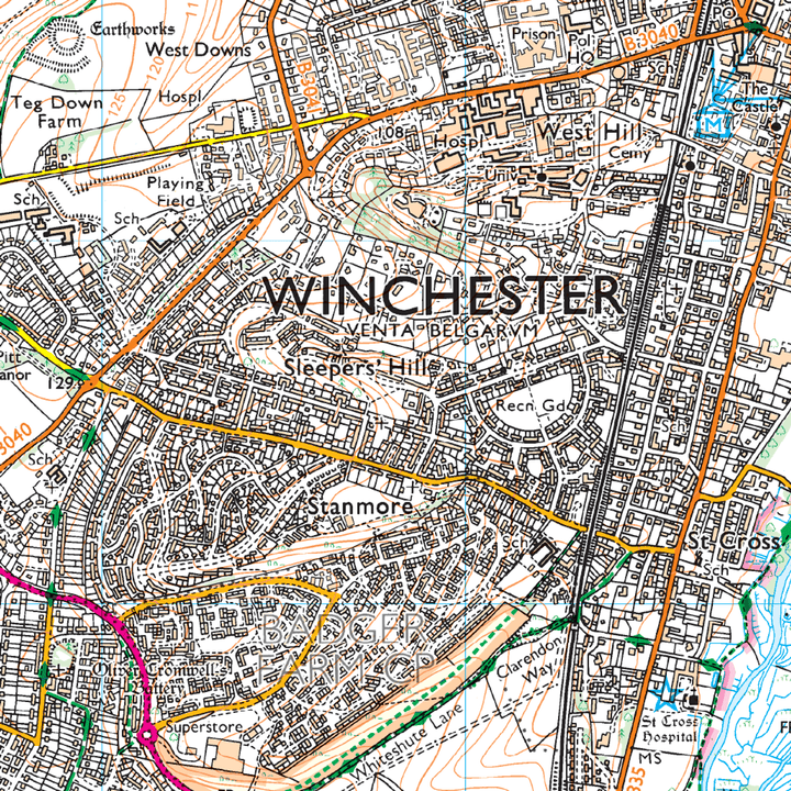 OS Explorer Map 132 - Winchester New Alresford & East Meon - Towsure