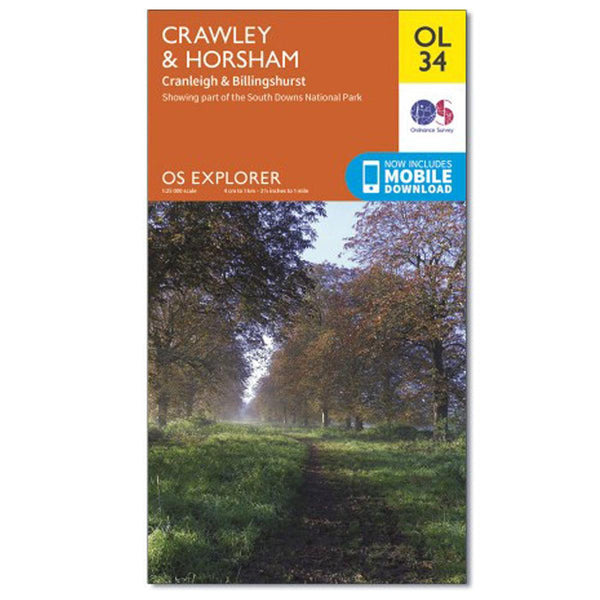 OS Explorer Map 134 - Crawley & Horsham Cranleigh & Billingshurst