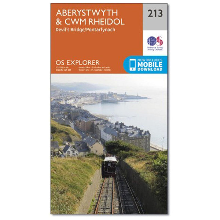 OS Explorer Map 213 - Aberystwyth & Cwm Rheidol Devil?s Bridge - Towsure