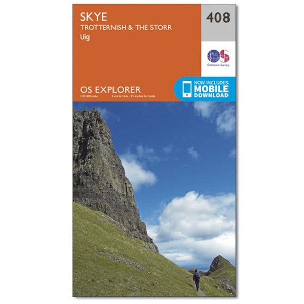 OS Explorer Map 408 - Skye - Trotternish & The Storr Uig - Towsure