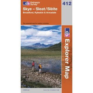 OS Explorer Map 412 - Skye - Sleat Broadford Kyleakin & Armadale