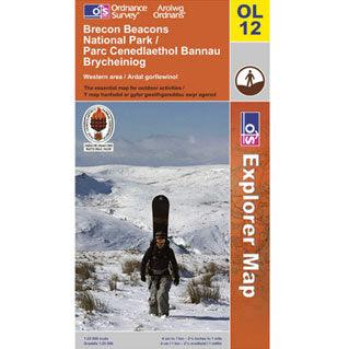 OS Explorer Map OL12 - Brecon Beacons National Park (Western area) Western area