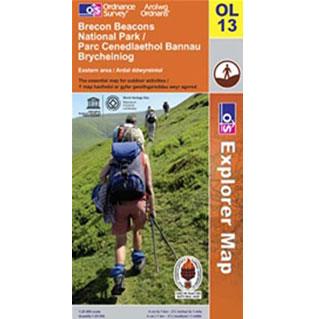 OS Explorer Map OL13 - Brecon Beacons National Park (Eastern area) Eastern area