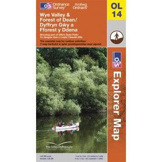 OS Explorer Map OL14 - Wye Valley & Forest of Dean