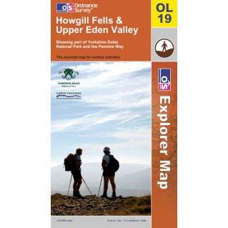 OS Explorer Map OL19 - Howgill Fells and Upper Eden Valley