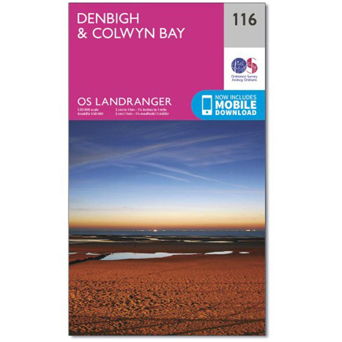 OS Landranger Map 116 Denbigh & Colwyn Bay - Towsure