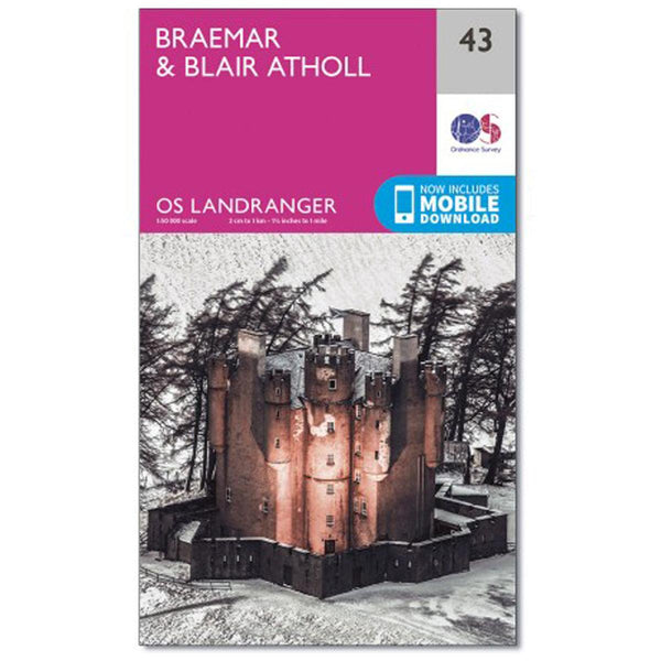 OS Landranger Map 43 Braemar & Blair Atholl - Towsure