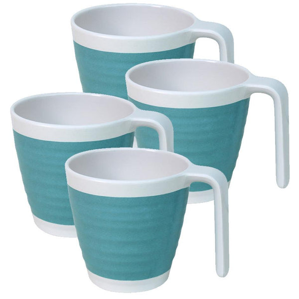 Outdoor Revolution Premium Melamine Mug Set of 4 - Pastel Blue
