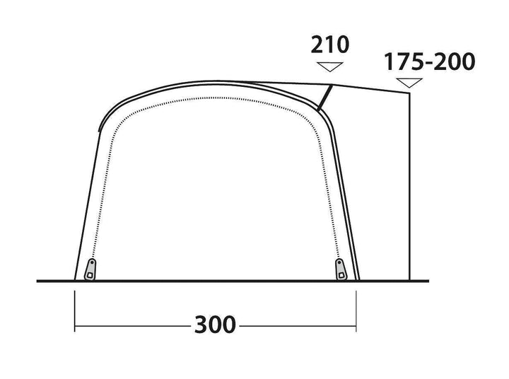 Outwell Blossburg 380 Air Driveaway Awning - Towsure
