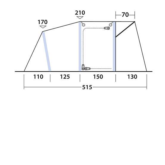 Outwell Blossburg 380 Air Driveaway Awning - Towsure