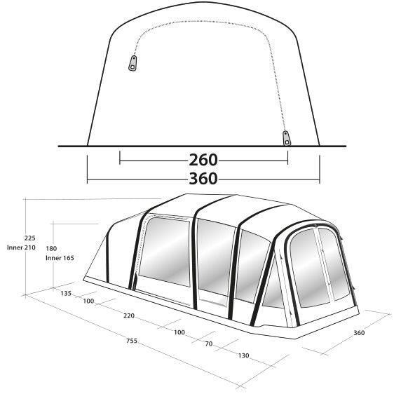 Outwell Jacksondale 5PA Air Tent - Towsure