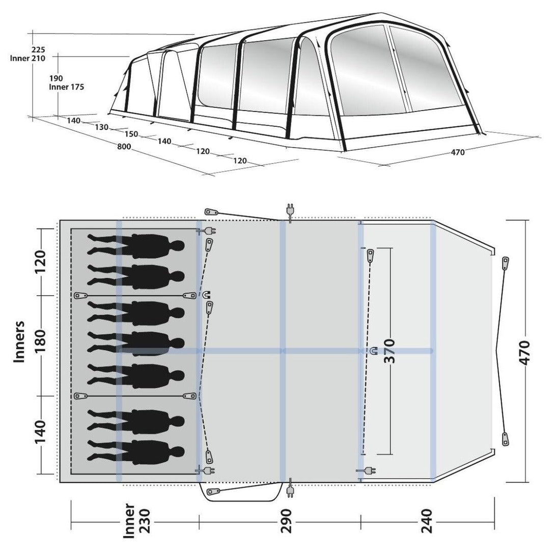 Outwell Knoxville 7SA Air Tent - Towsure