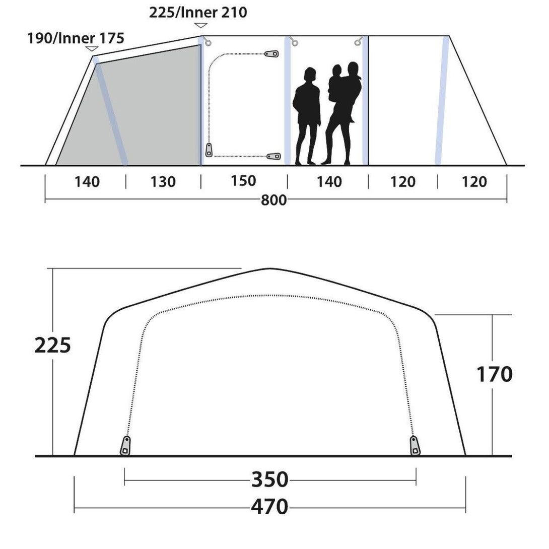 Outwell Knoxville 7SA Air Tent - Towsure