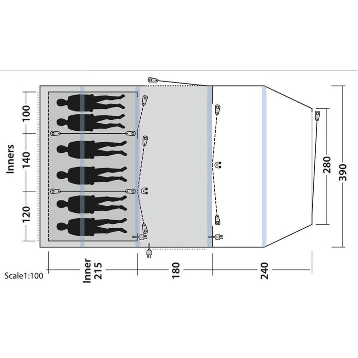 Outwell Parkdale Air 6PA Tent - Towsure